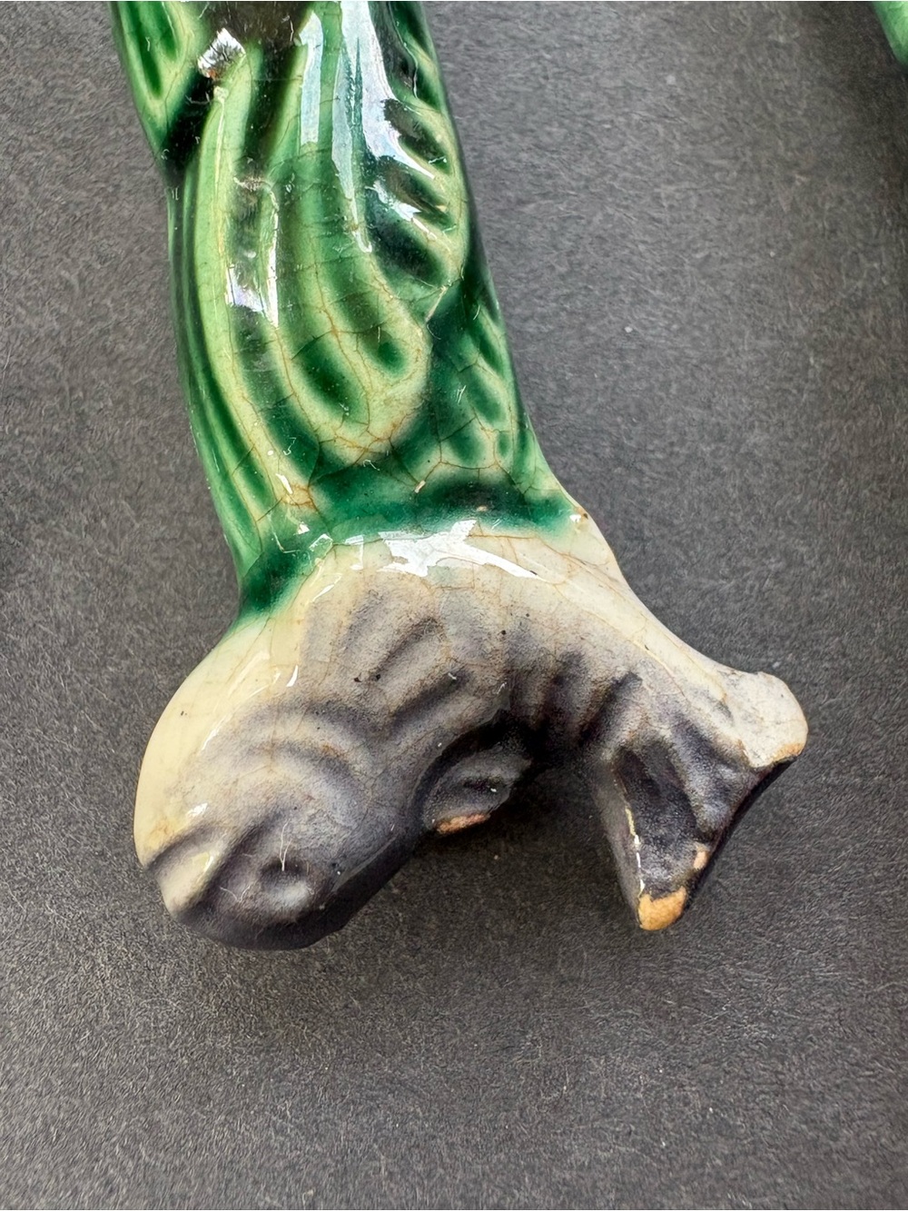 Mid-Century Ceramic Handle Seafood/Cocktail Fork Set Green and Red - Unbranded - Picture 4 of 13